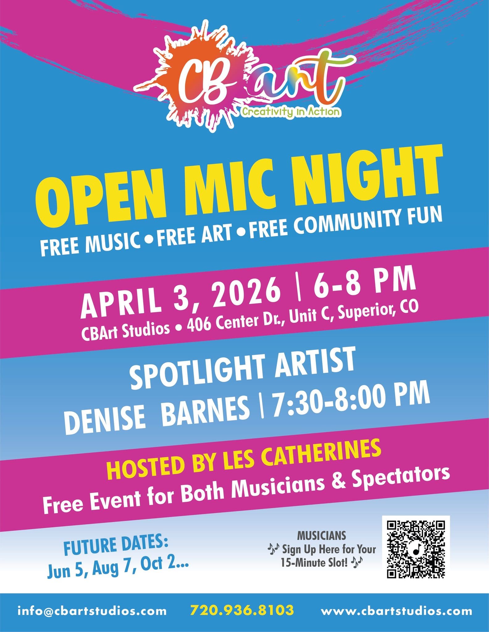 CBArt Studios - CBArt Open Mic Night