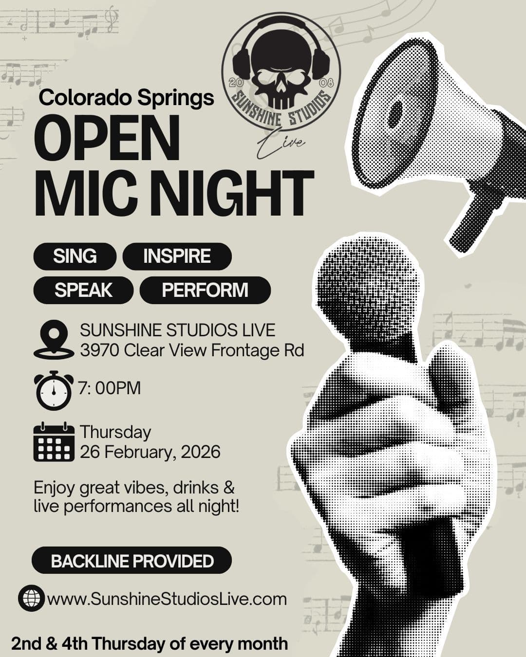 Sunshine Studios Live - Open Mic