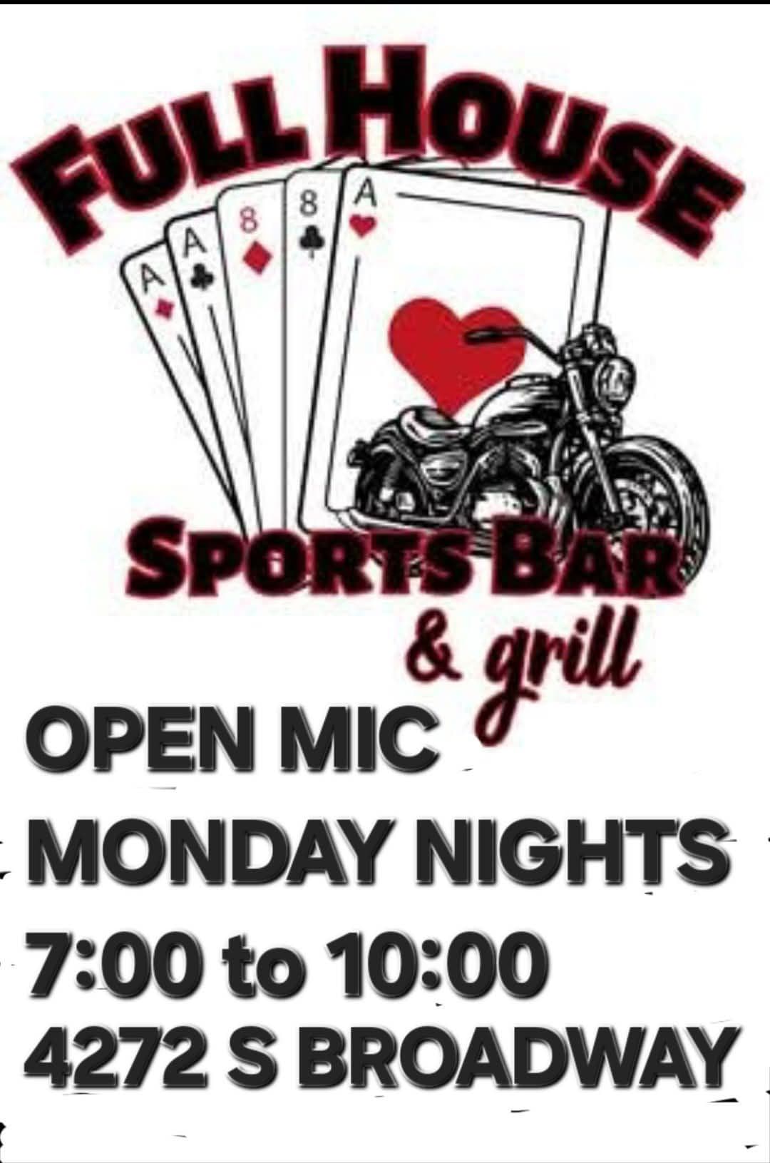 Full House Sports Bar - Open Mic